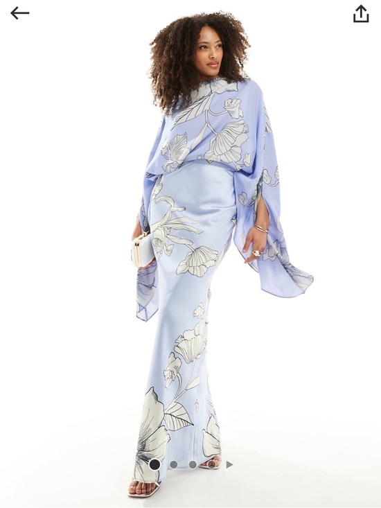 ASOS Dresses & Skirts - ASOS Chiffon Overlay Satin Maxi Dress